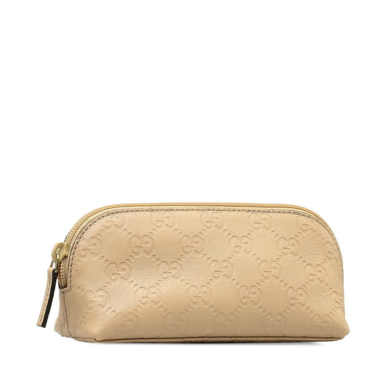 Gucci Gg Plus Beige Leather Clutch Bag (Pre-Owned)