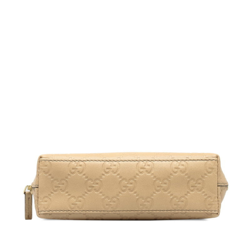 Gucci Gg Plus Beige Leather Clutch Bag (Pre-Owned)