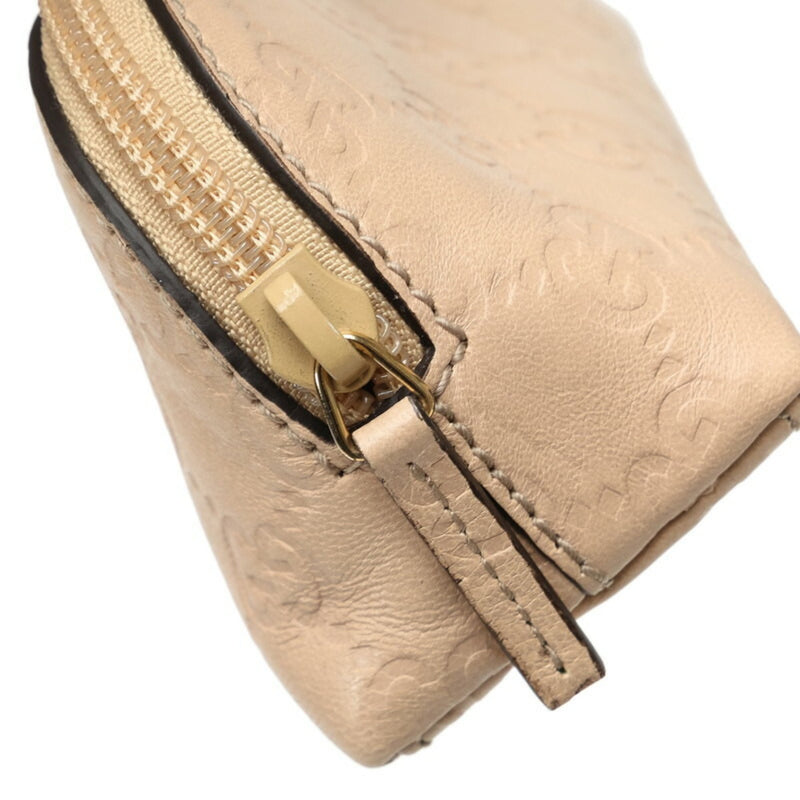 Gucci Gg Plus Beige Leather Clutch Bag (Pre-Owned)