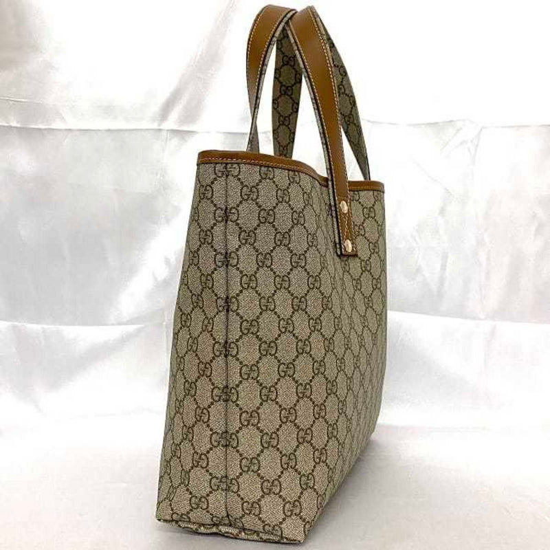 Gucci Gg Supreme Beige Canvas Tote Bag (Pre-Owned)