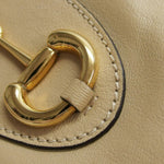 Gucci Horsebit Beige Leather Tote Bag (Pre-Owned)