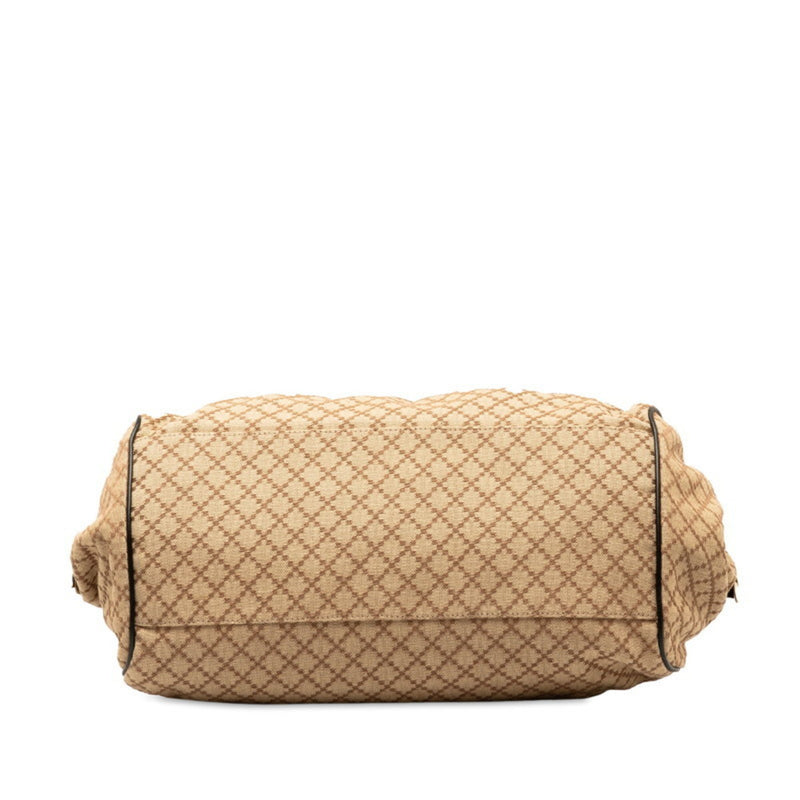 Gucci Sukey Beige Canvas Shoulder Bag (Pre-Owned)