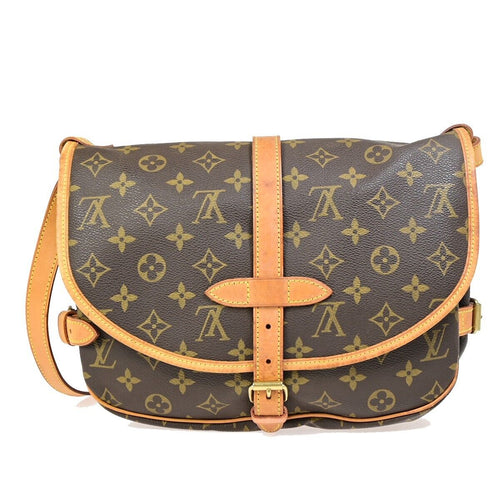 Louis Vuitton Saumur 30 Brown Canvas Shoulder Bag (Pre-Owned)