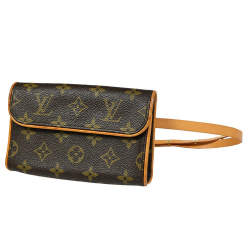 Louis Vuitton Pochette Florentine Brown Canvas Clutch Bag (Pre-Owned)