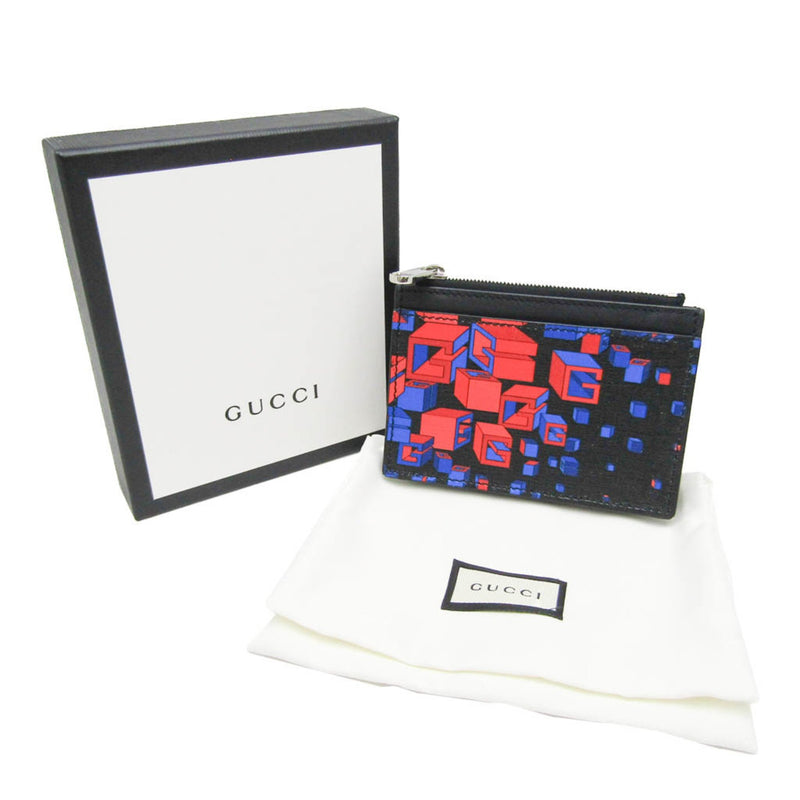 Gucci Logo Black Leather Wallet  (Pre-Owned)