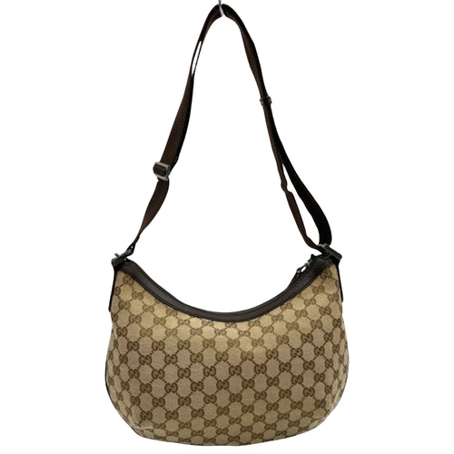 Gucci Gg Canvas Beige Canvas Shoulder Bag (Pre-Owned)