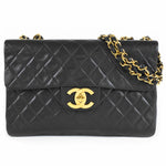 Chanel Timeless Black Leather Shoulder Bag (Pre-Owned)