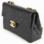 Chanel Timeless Black Leather Shoulder Bag (Pre-Owned)