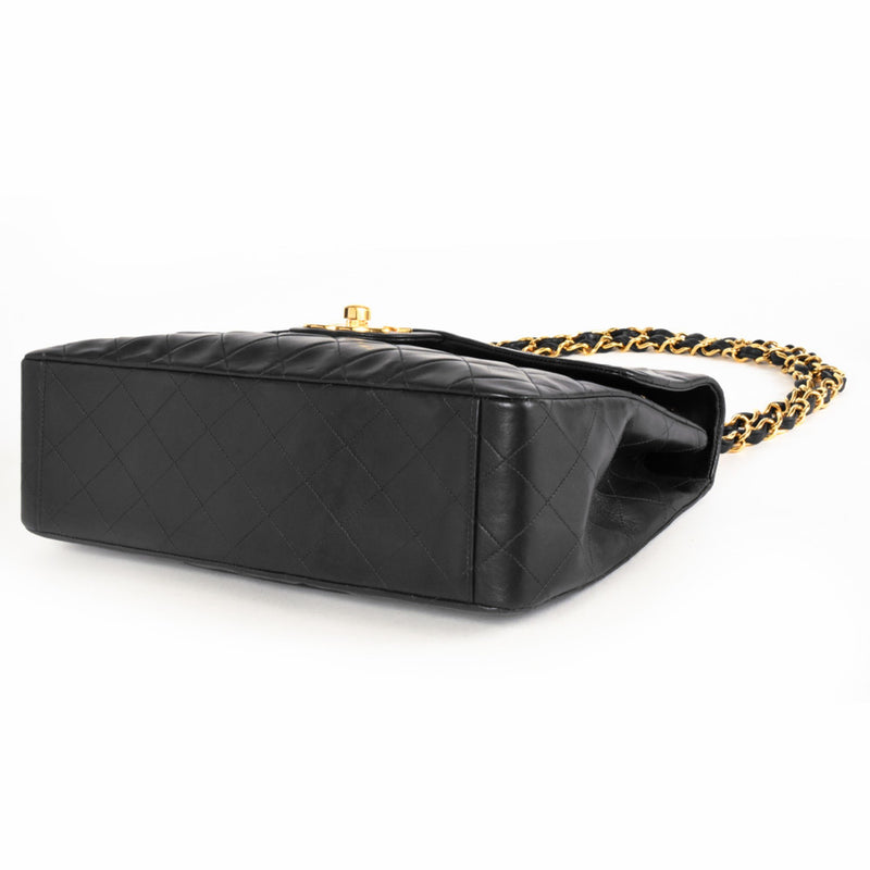 Chanel Timeless Black Leather Shoulder Bag (Pre-Owned)