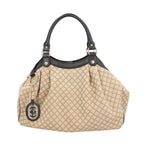 Gucci Sukey Beige Canvas Handbag (Pre-Owned)