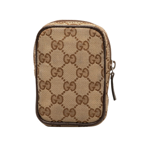 Gucci Gg Canvas Beige Canvas Clutch Bag (Pre-Owned)