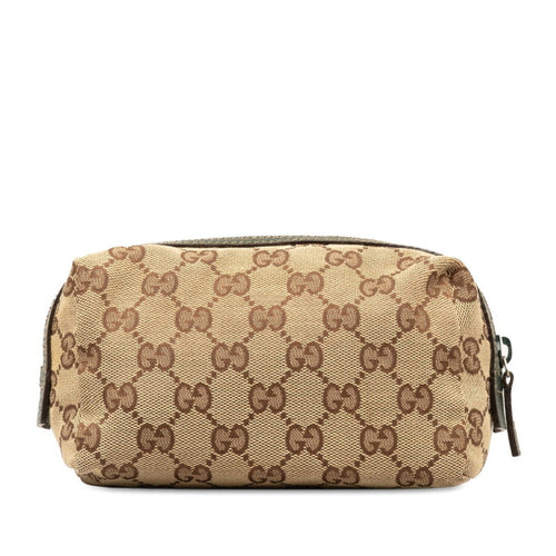 Gucci Gg Canvas Beige Canvas Clutch Bag (Pre-Owned)