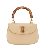 Gucci Bamboo Beige Leather Handbag (Pre-Owned)