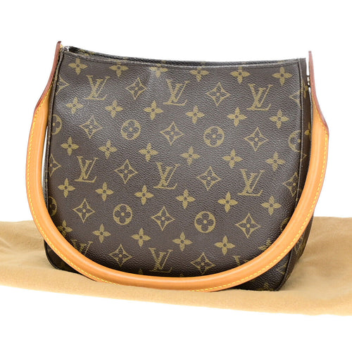 Louis Vuitton Looping Mm Brown Canvas Shoulder Bag (Pre-Owned)