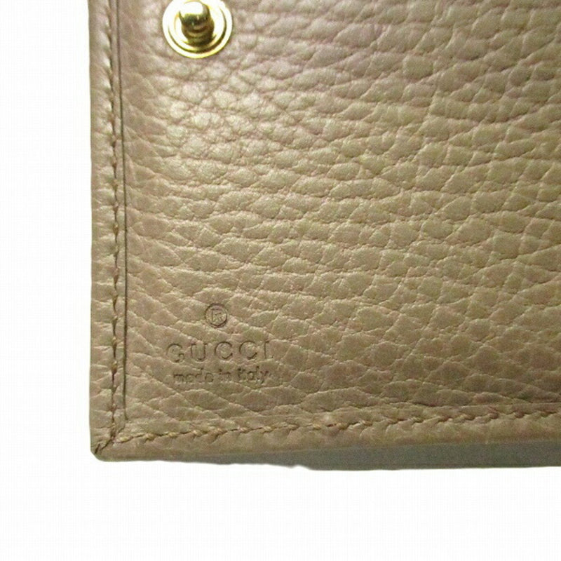 Gucci Gg Marmont Beige Leather Wallet  (Pre-Owned)