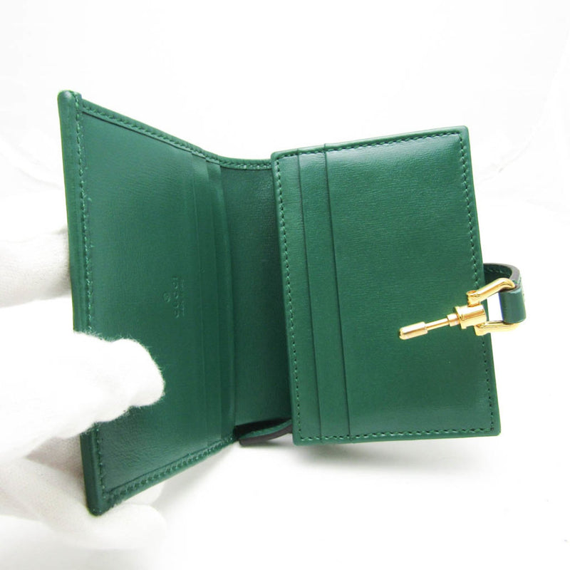 Gucci Jackie Green Leather Wallet  (Pre-Owned)