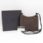 Prada Brown Velvet Shoulder Bag (Pre-Owned)