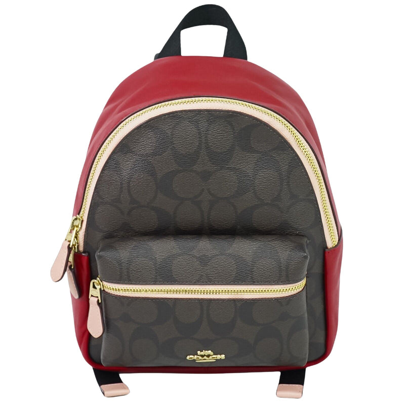 Coach Signature Brown Canvas Backpack Bag (Pre-Owned)