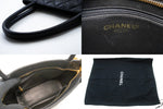 Chanel Medaillon Black Leather Tote Bag (Pre-Owned)