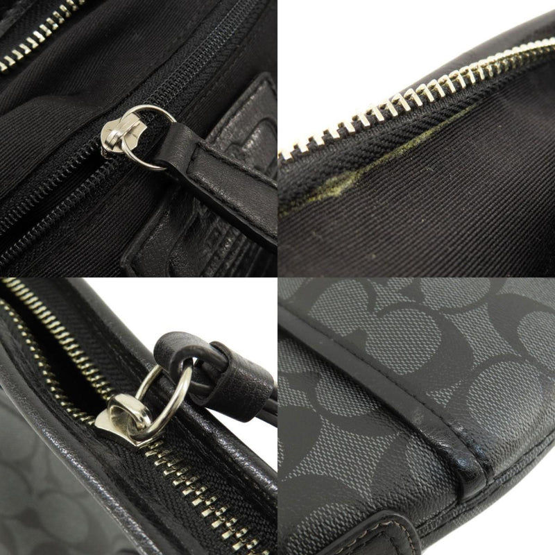 Coach Signature Black Canvas Shoulder Bag (Pre-Owned)