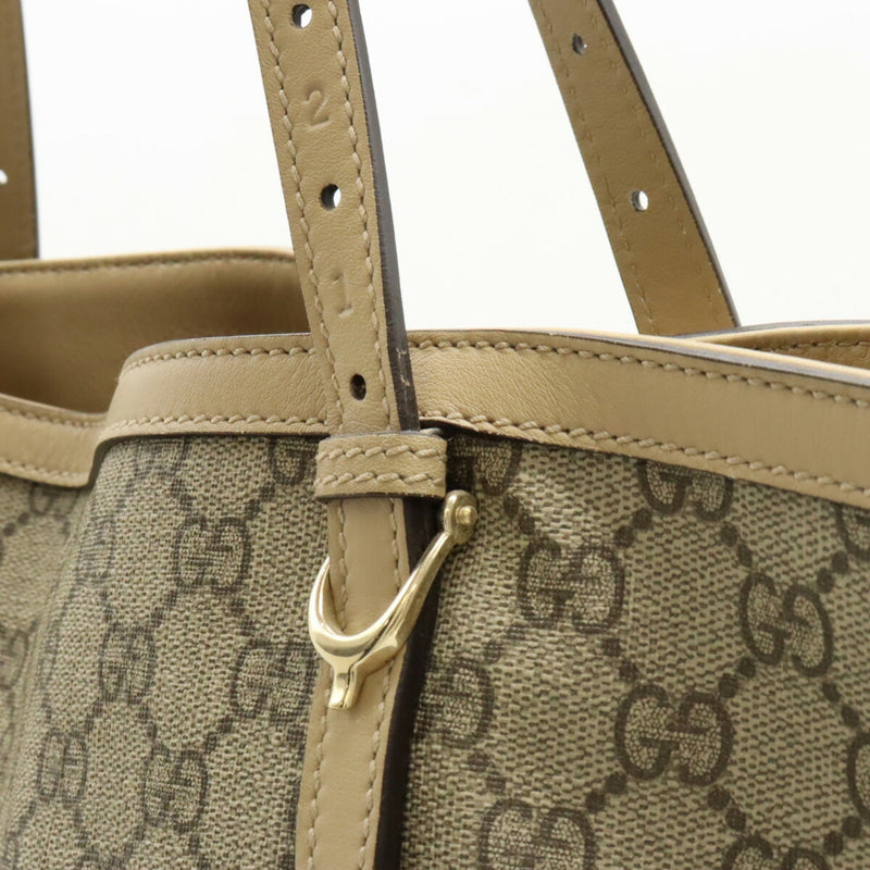 Gucci Supreme Gg Beige Leather Shoulder Bag (Pre-Owned)