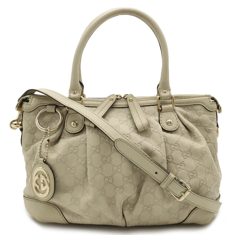 Gucci Sukey Beige Leather Tote Bag (Pre-Owned)