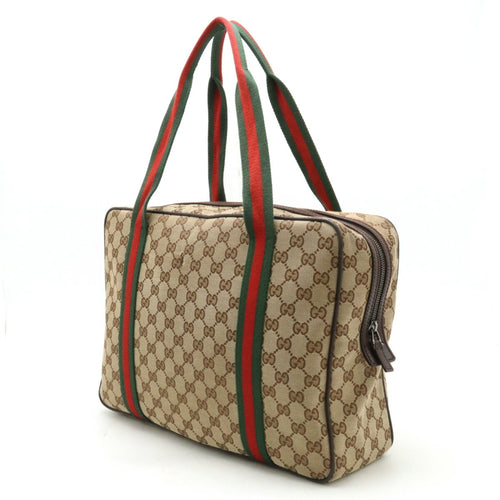 Gucci Gg Canvas Beige Canvas Tote Bag (Pre-Owned)