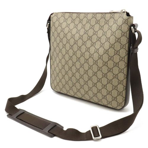 Gucci Gg Supreme Beige Canvas Shoulder Bag (Pre-Owned)