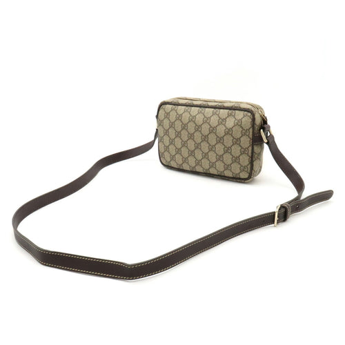 Gucci Gg Plus Beige Canvas Shoulder Bag (Pre-Owned)