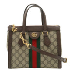 Gucci Ophidia Shoulder Bag Beige Canvas Tote Bag (Pre-Owned)