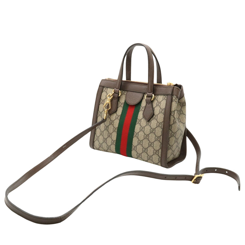 Gucci Ophidia Shoulder Bag Beige Canvas Tote Bag (Pre-Owned)