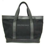 Balenciaga Navy Black Canvas Tote Bag (Pre-Owned)