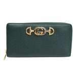 Gucci Zumi Green Leather Wallet  (Pre-Owned)