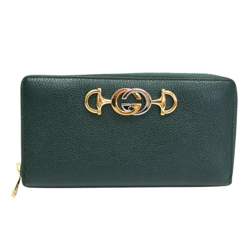 Gucci Zumi Green Leather Wallet  (Pre-Owned)