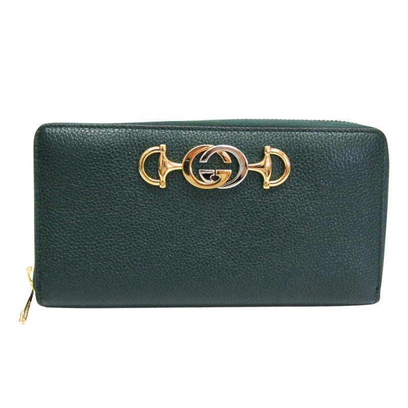 Gucci Zumi Green Leather Wallet  (Pre-Owned)