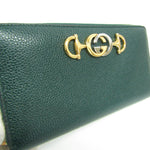 Gucci Zumi Green Leather Wallet  (Pre-Owned)