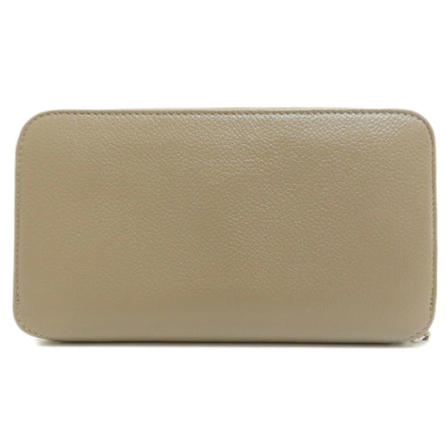 Balenciaga Continental Zip Around Beige Leather Wallet  (Pre-Owned)