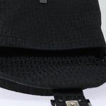 Fendi Mamma Baguette Black Canvas Shoulder Bag (Pre-Owned)