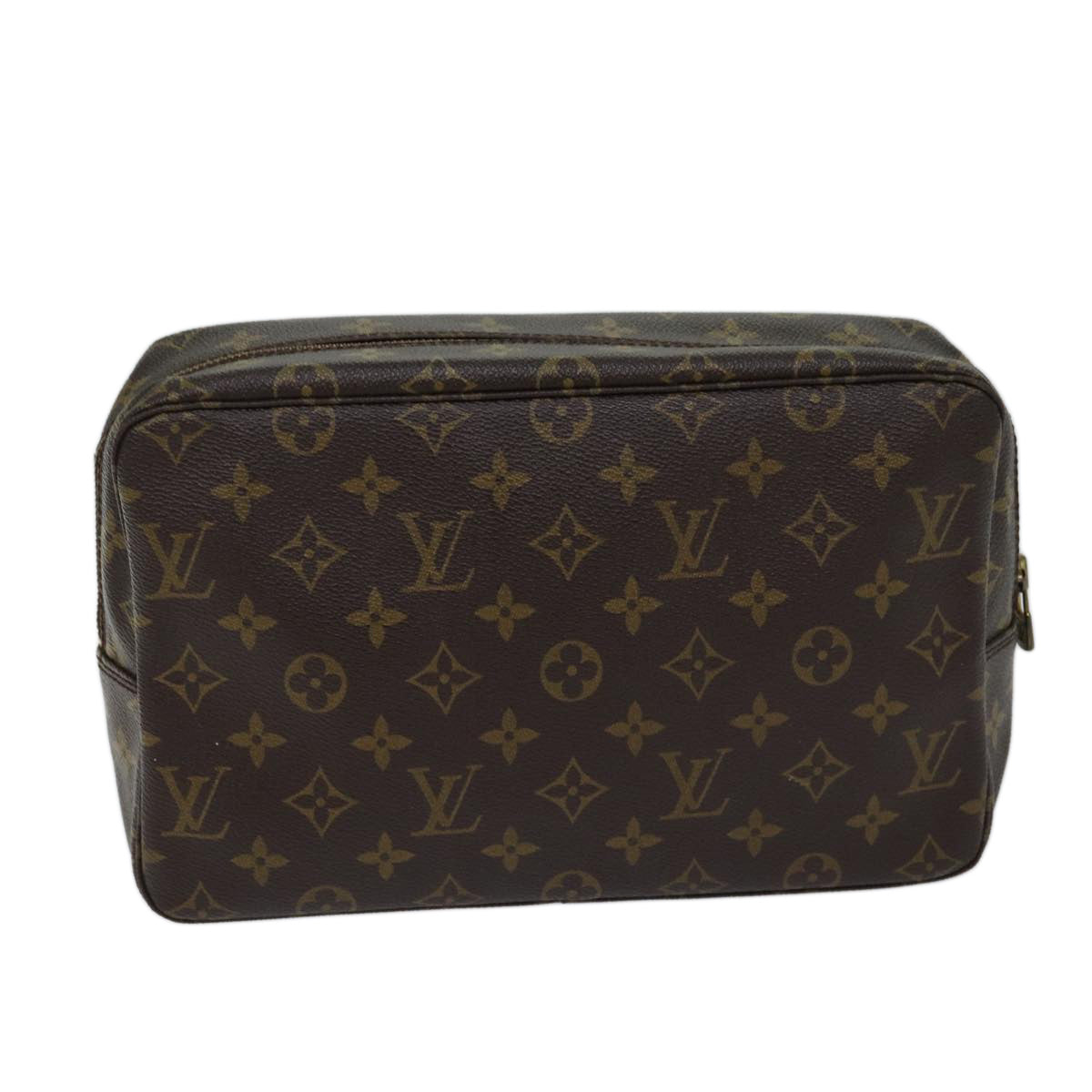 Louis Vuitton Trousse Toilette 28 Brown Canvas Clutch Bag (Pre-Owned)