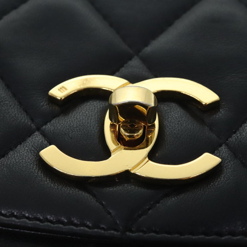 Chanel Bicolore Black Leather Shoulder Bag (Pre-Owned)