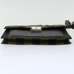 Fendi Pecan Black Canvas Clutch Bag (Pre-Owned)