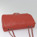 Chanel Timeless Red Leather Shoulder Bag (Pre-Owned)