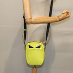 Fendi Monster Yellow Leather Shoulder Bag (Pre-Owned)