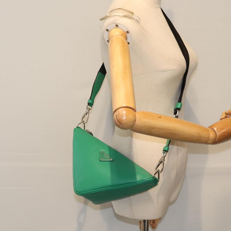 Prada -- Green Leather Clutch Bag (Pre-Owned)