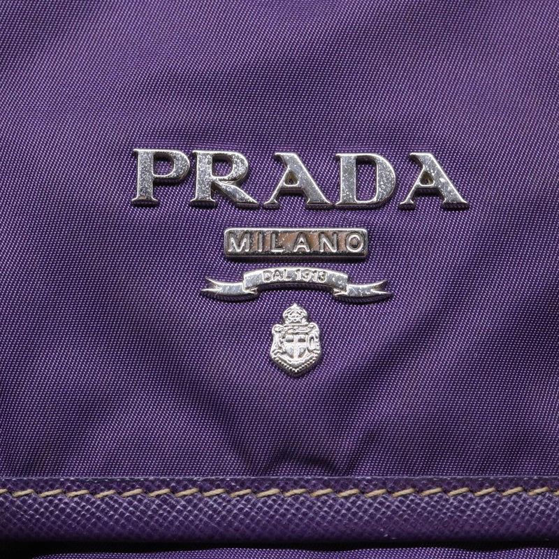 Prada Tessuto Purple Synthetic Shoulder Bag (Pre-Owned)