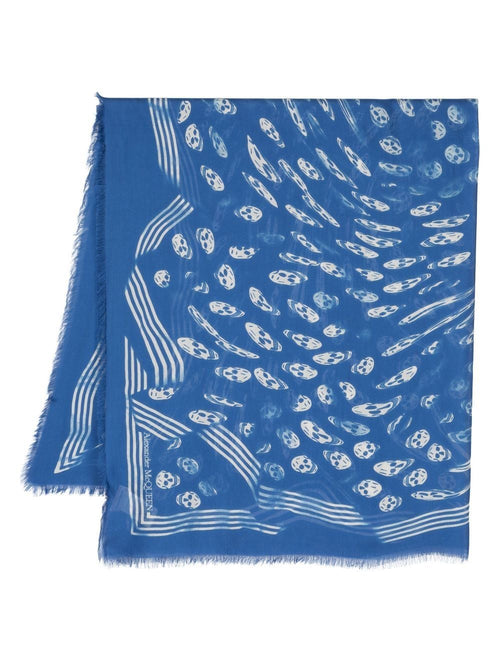 Alexander Mcqueen Men's Scarfs Blue