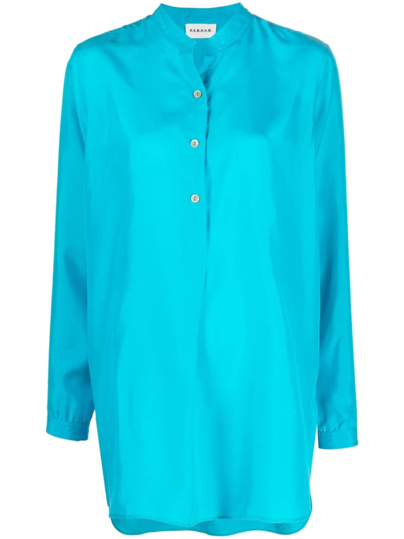 Parosh Women's Shirts Clear Blue