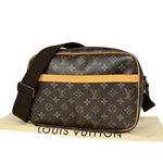 Louis Vuitton Reporter Pm Brown Canvas Shoulder Bag (Pre-Owned)