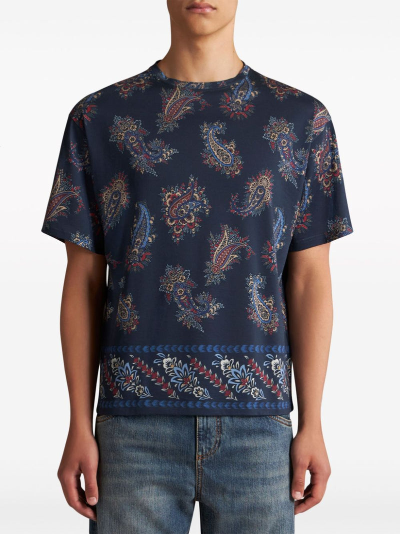 Etro Men's T-Shirts And Polos Blue