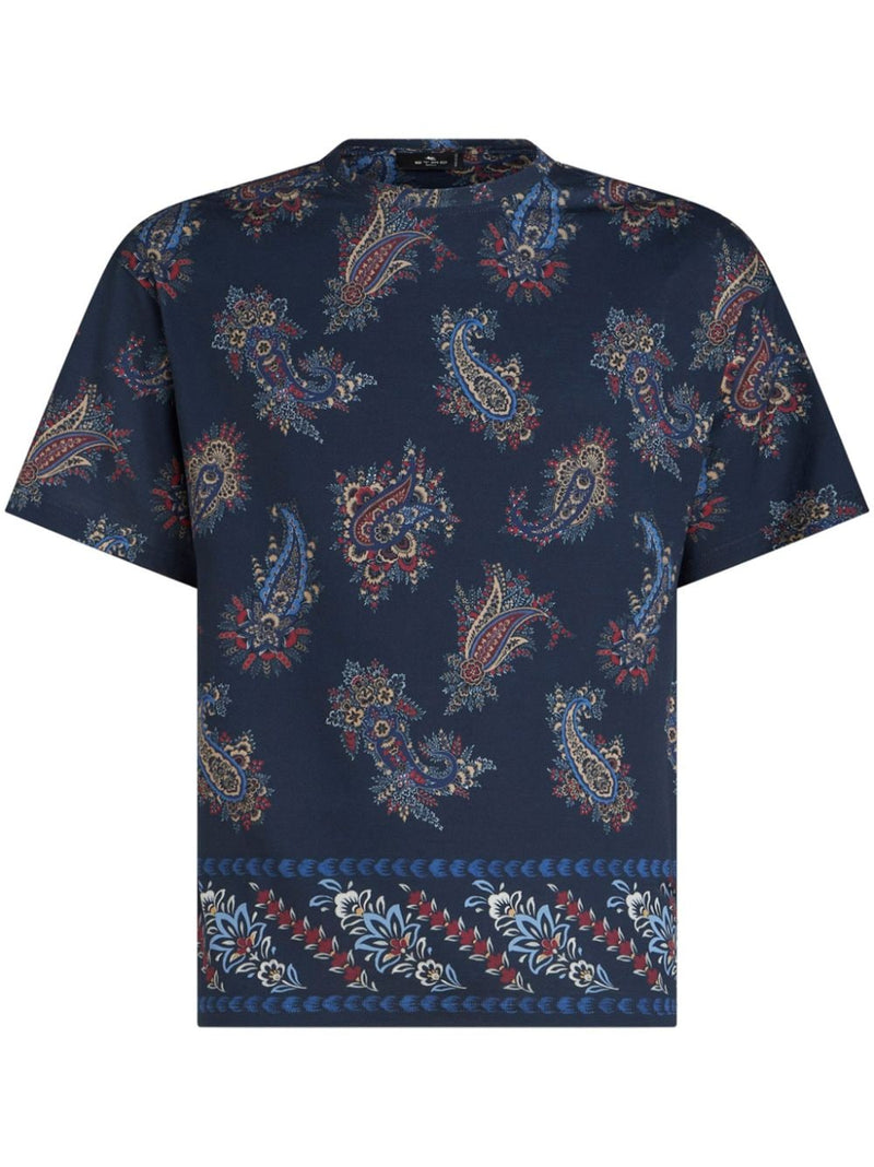 Etro Men's T-Shirts And Polos Blue